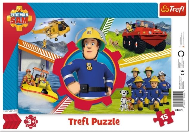 Trefl Puzzle deskové  Požárník Sam 15 dílků - obrázek 1