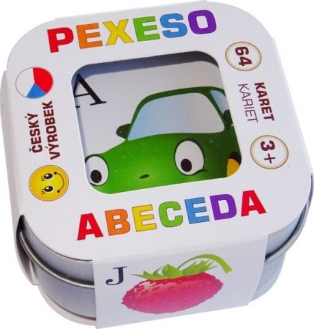Pexeso Abeceda 64 karet v plechové krabičce - obrázek 2