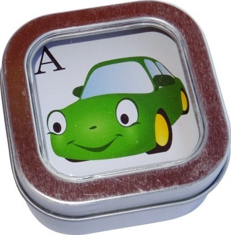 Pexeso Abeceda 64 karet v plechové krabičce - obrázek 3