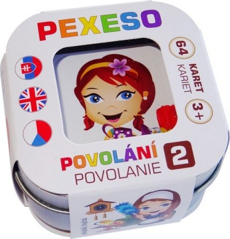 Pexeso Povolání 2, 64 karet v plechové krabičce - obrázek 1
