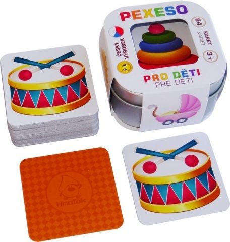 Pexeso Pro děti 64 karet v plechové krabičce - obrázek 2