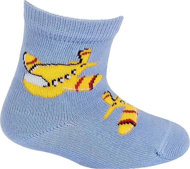 Kojenecké vzorované ponožky WOLA LETADLA modré Velikost: 15-17 - obrázek 1