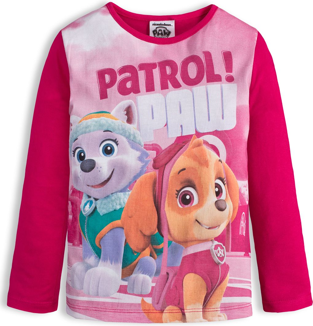 Dívčí tričko PAW PATROL SKYE a EVEREST růžové Velikost: 98 - obrázek 1