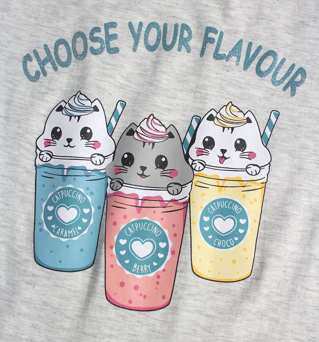 Dívčí tričko GLO STORY CHOOSE YOUR FLAVOUR šedé Velikost: 134 - obrázek 2