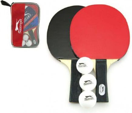 Sada stolní tenis 2ks pálky + 3 míčky v tašce 26x17cm - obrázek 1