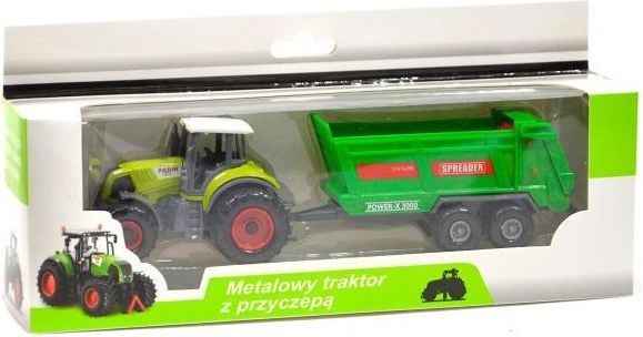 Farmářský traktor s vlečkou - s buntovačom slámy - obrázek 1