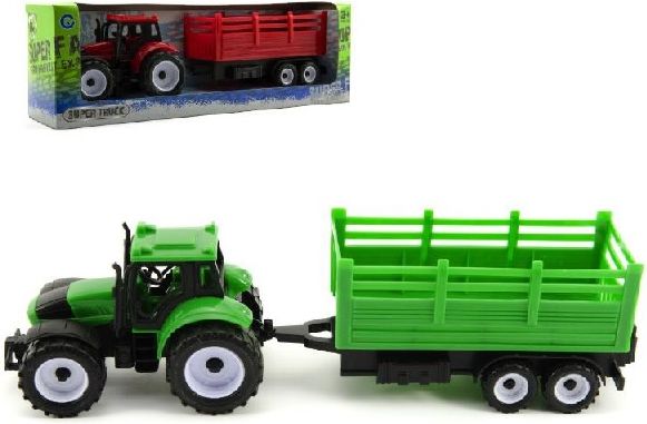 Traktor s vlečkou - zelená - obrázek 1