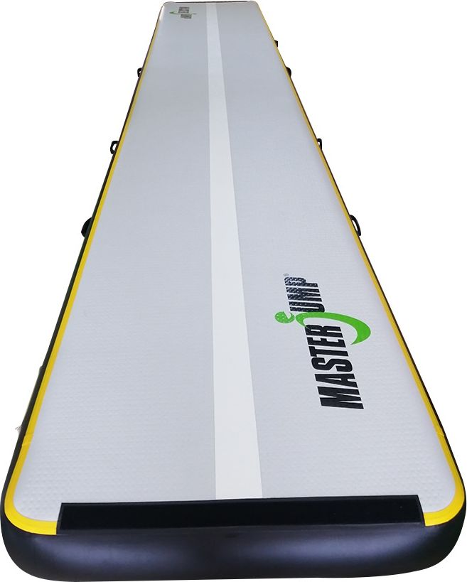 Airtrack MASTERJUMP nafukovací žíněnka 600 x 150 x 20 cm - šedá - černá - obrázek 1