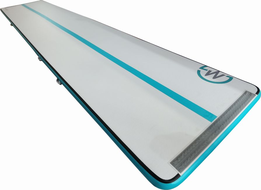 Airtrack MASTER S-Pro nafukovací žíněnka 800 x 150 x 10 cm - šedá - modrozelená - obrázek 3