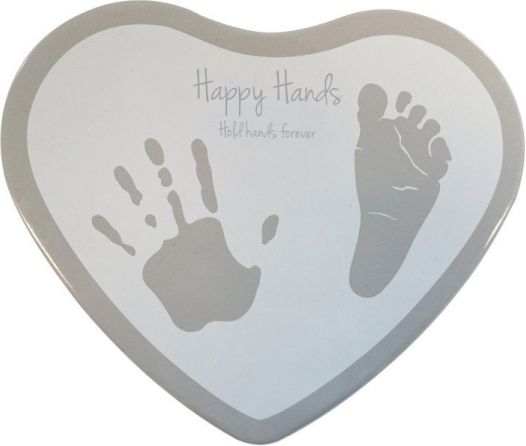 Happy Hands Happy Hands 2D Heart Silver/White - obrázek 1