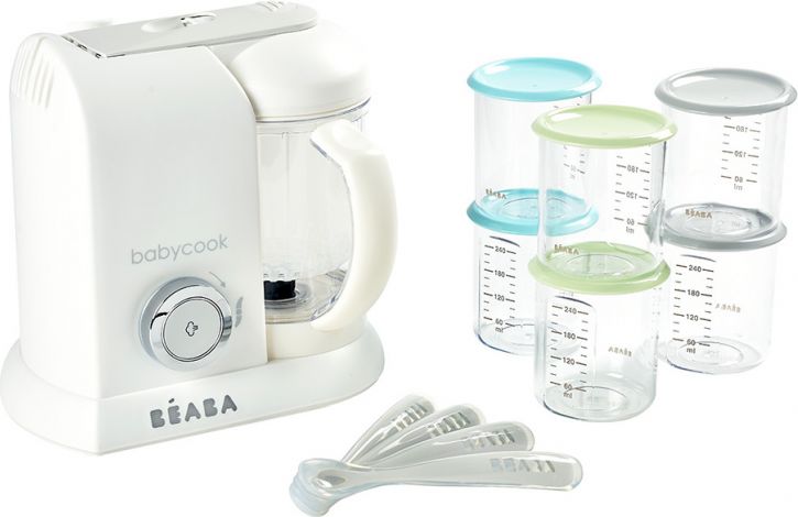 Beaba Parní vařič + mixér BABYCOOK White Silver limitovaná edice