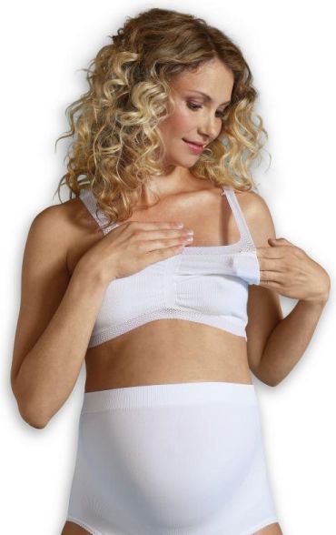 Carriwell Těhotenská podprsenka vhodná i ke spaní bílá XL, Mum to Be - obrázek 1