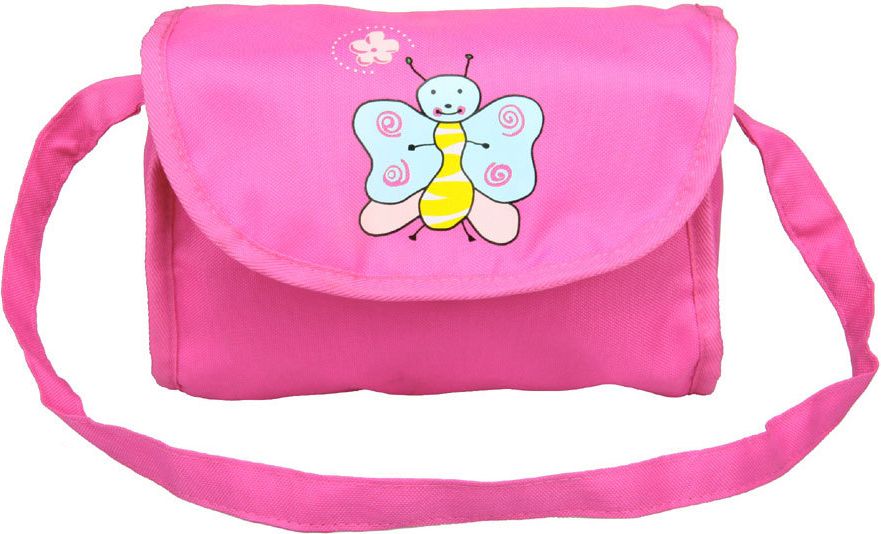 Taška Boncare motýlek růžová 24x24cm na držadlo na kočárek pro panenku miminko - obrázek 1