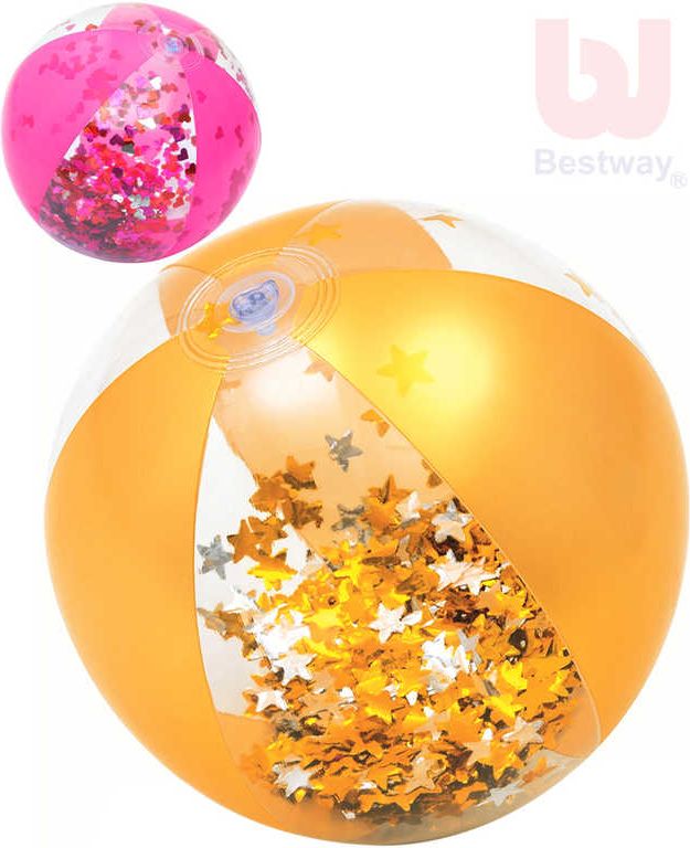 BESTWAY Baby míč nafukovací 41cm balon se třpytkami 2 barvy - obrázek 1