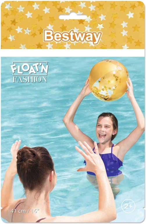 BESTWAY Baby míč nafukovací 41cm balon se třpytkami 2 barvy - obrázek 3