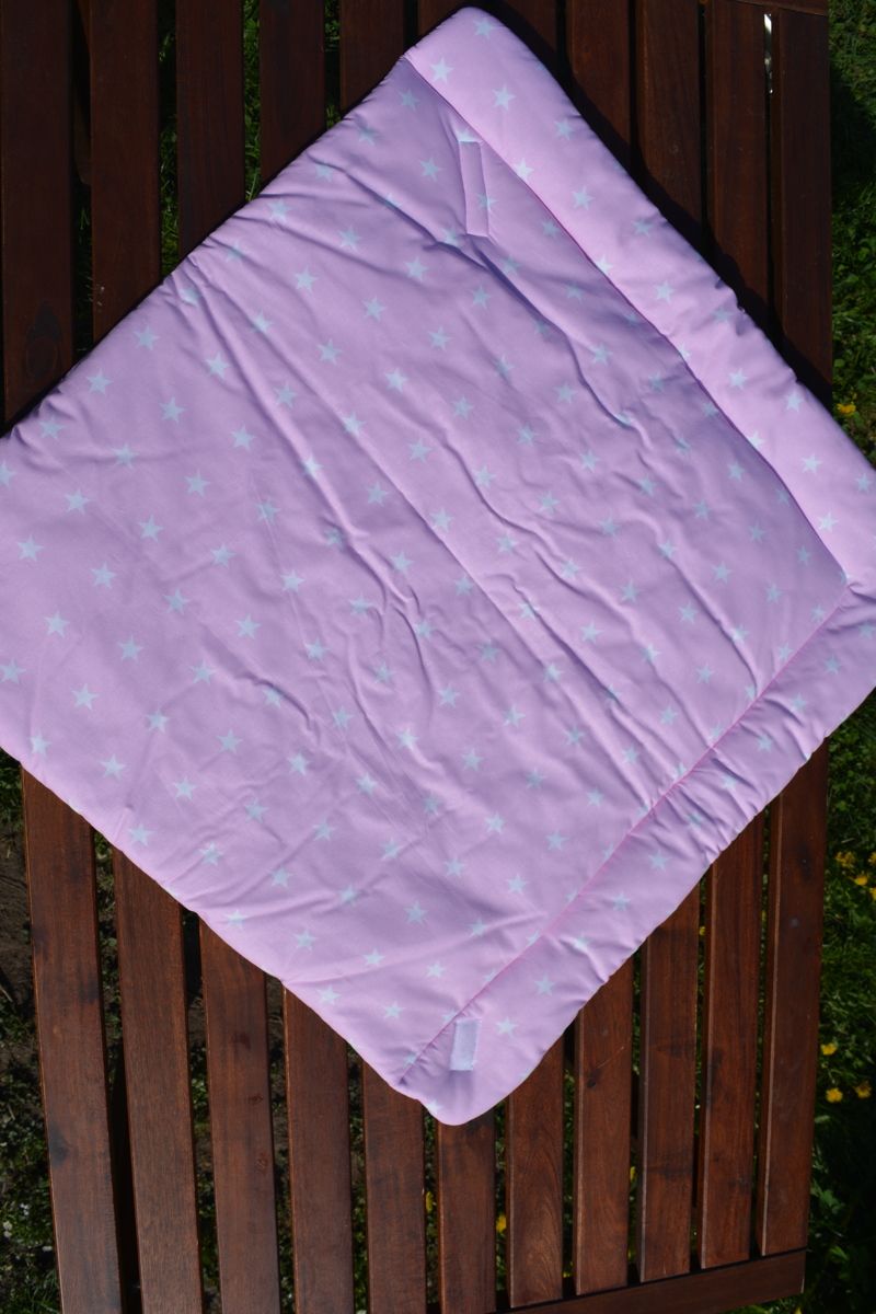 KHC Zavinovačka pro miminko Hvězdy na růžové na bílé 75x75 cm - obrázek 4