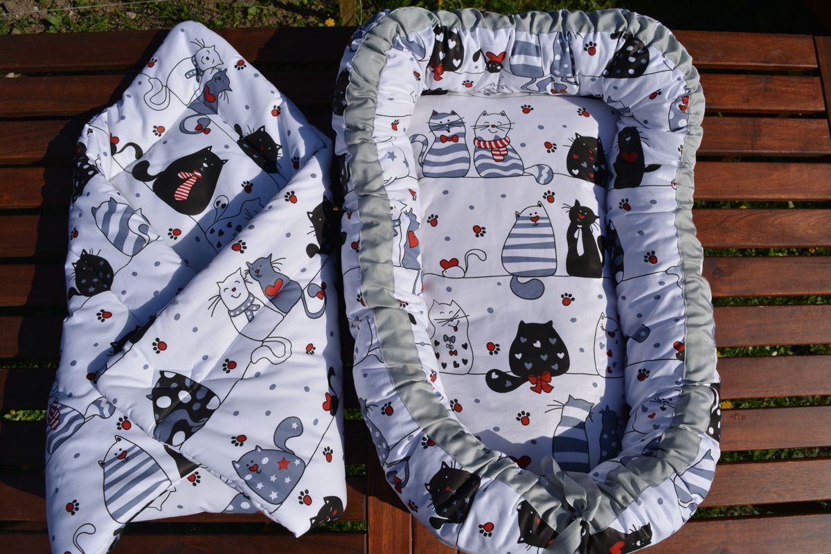 KHC Výhodný kočičí set Zavinovačka+Hnízdečko pro miminko+Mantinel do postýlky - obrázek 19