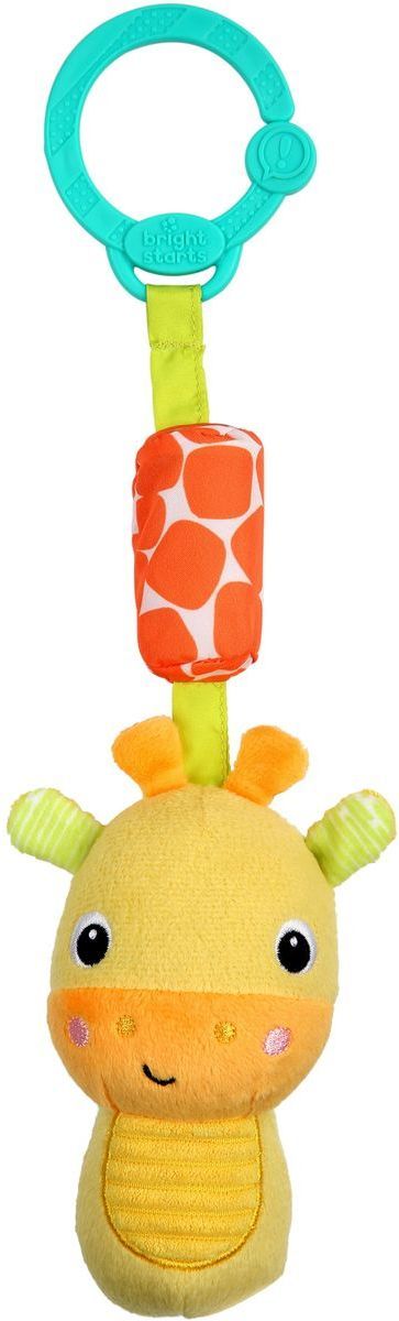 Bright Starts Hračka plyšová chrastítko na C kroužku Chime Along Friends žirafa - obrázek 1