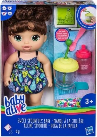 Baby Alive Tmavovlasá panenka s mixérem - obrázek 1