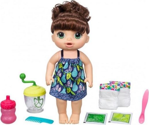Baby Alive Tmavovlasá panenka s mixérem - obrázek 2