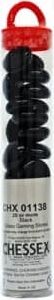 Chessex Chessex skleněné žetony countery černé Tube Black – 40 ks - obrázek 1