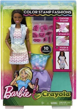 Barbie D.I.Y. CRAYOLA S MÓDNÍM POTISKEM ČERNOŠKA - obrázek 2