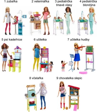 Barbie povolání herní set s panenkou - obrázek 1