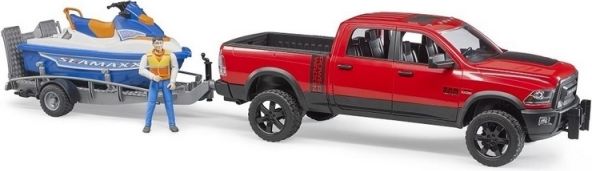 Bruder 2503 Terénní auto RAM s vodním skútrem Seamaxx a figurkou - obrázek 2
