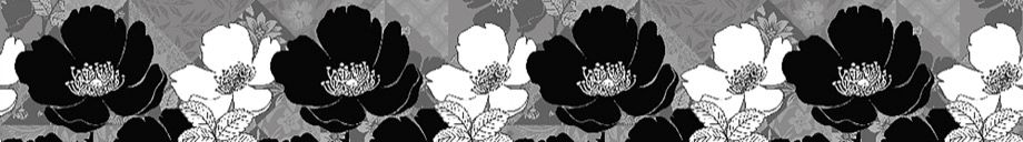 AG design WB8239 Samolepicí bordura, šíře 14 cm Černé květiny, 14 x 500 cm - obrázek 1