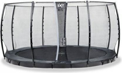 Trampolína EXIT InTerra Ground Level 305 cm s ochrannou sítí Šedá - obrázek 2