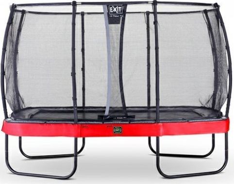 Trampolína EXIT Elegant Premium se sítí Deluxe 214 x 366 cm Červená - obrázek 1