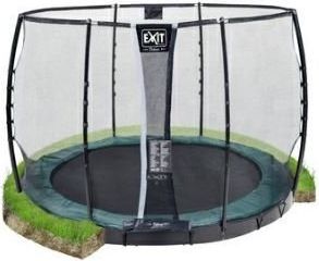 Trampolína EXIT Supreme Ground Level 366 cm Šedá s ochrannou sítí - obrázek 2