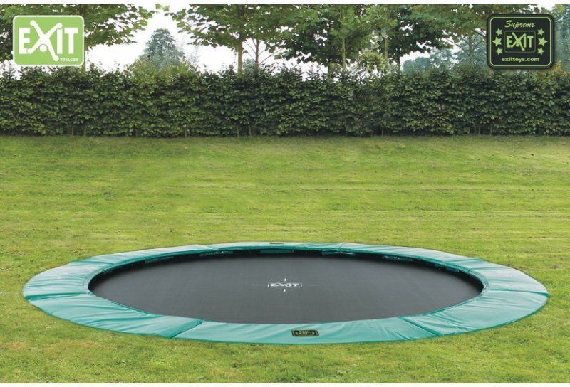 Trampolína EXIT Supreme Ground Level 427 cm Tyrkysová - obrázek 2