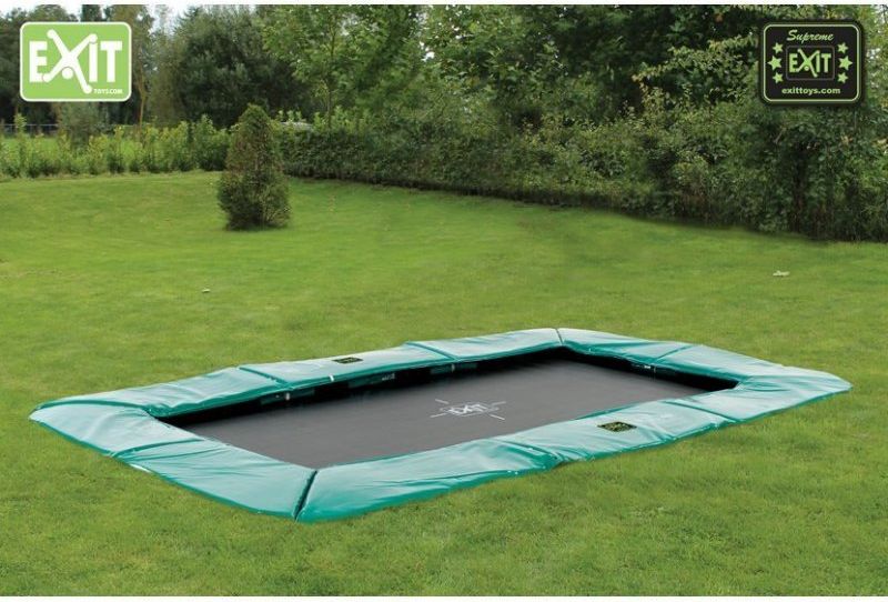 Trampolína EXIT Supreme Ground Level 244 x 427 cm Tyrkysová - obrázek 2