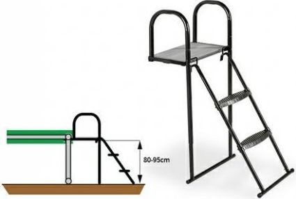 Žebřík k trampolíně Exit s plošinou S 50 - 65 cm - obrázek 2
