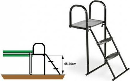 Žebřík k trampolíně Exit s plošinou M 65 - 80 cm - obrázek 2