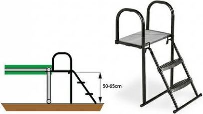 Žebřík k trampolíně Exit s plošinou L 80 - 95 cm - obrázek 2