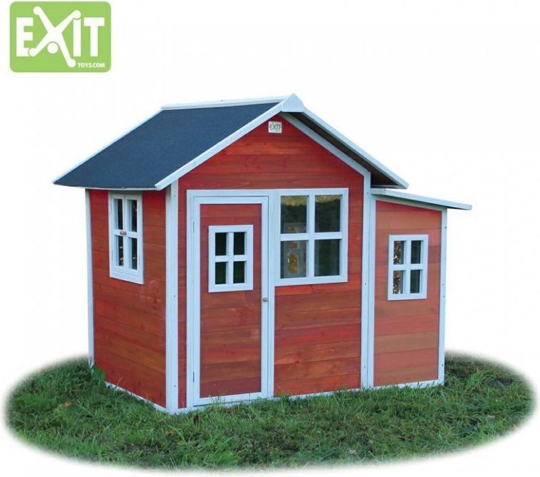 Zahradní cedrový domeček Exit Loft 150 červený - obrázek 2