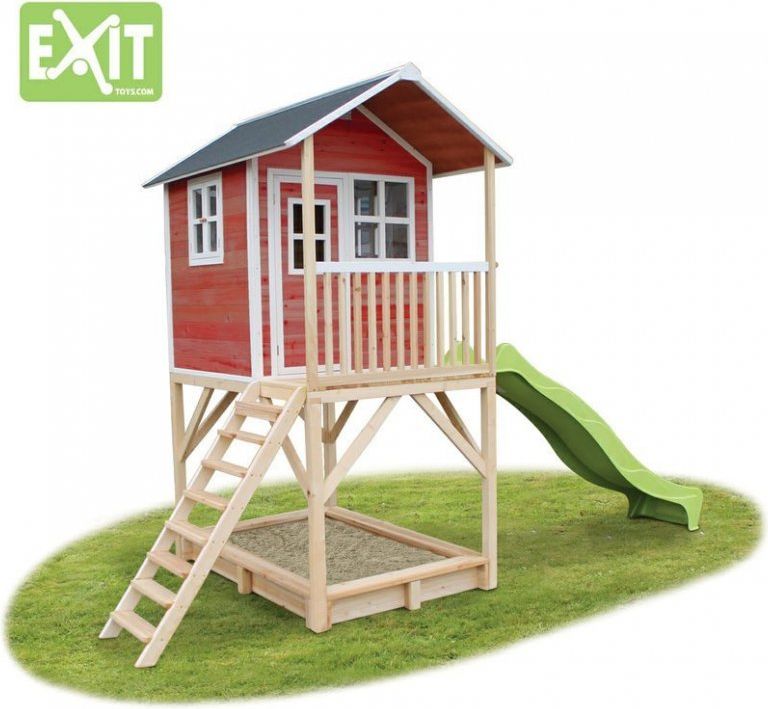 Zahradní cedrový domeček Exit Loft 700 červený - obrázek 2