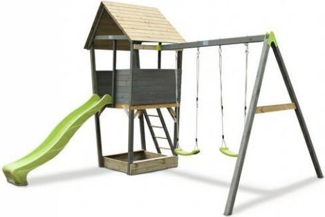 Dětské hřiště Exit Aksent Playtower + houpačkové rameno 2 houpačky - obrázek 1