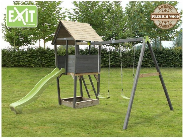 Dětské hřiště Exit Aksent Playtower + houpačkové rameno 2 houpačky - obrázek 2