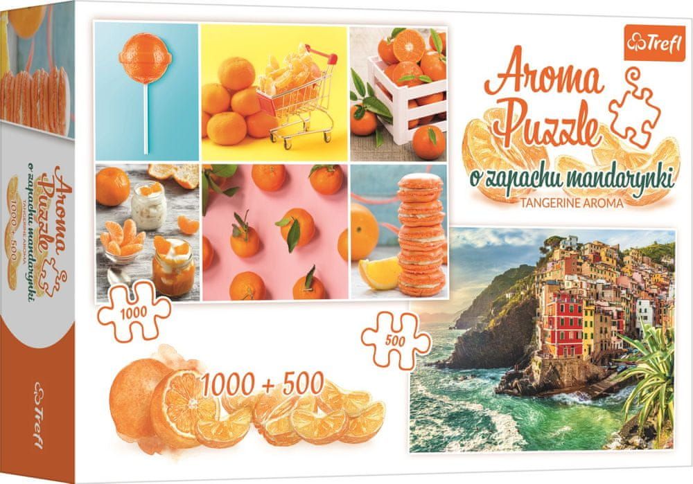 Trefl Vonící puzzle Vůně mandarinek 1000 + 500 dílků - obrázek 1