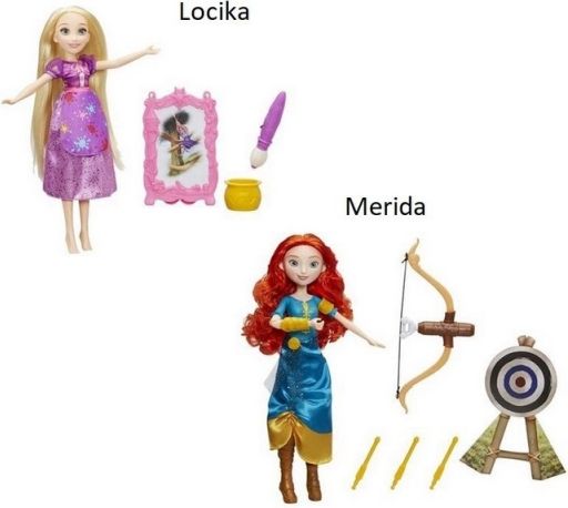 Hasbro DPR Princezna Locika/ Merida s módními doplňky - obrázek 1
