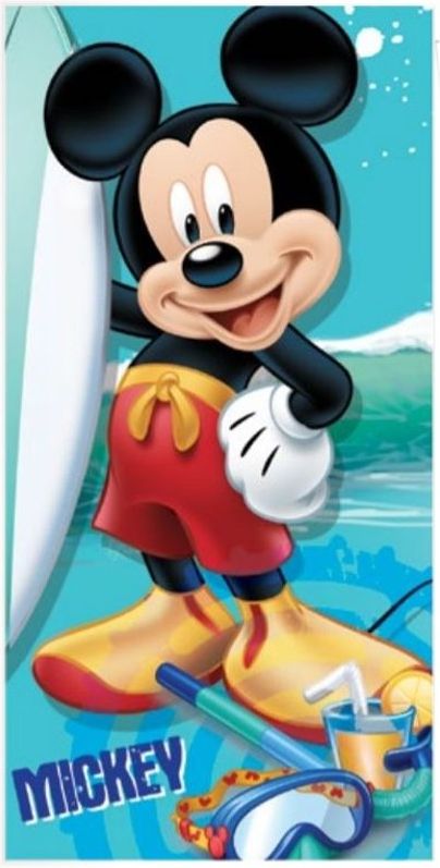 Setino · Plážová osuška Mickey Mouse na pláži - licence Disney - 100% bavlna, froté - 70 x 140 cm - obrázek 1