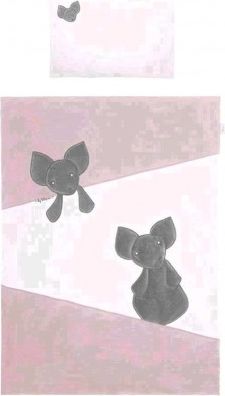 2-dílné ložní povlečení Belisima Mouse 100/135 růžové, Růžová - obrázek 1