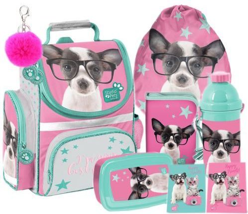 Paso Paso školní taška s vybavením studio domácí zvířata pes 8v1 pes - obrázek 1
