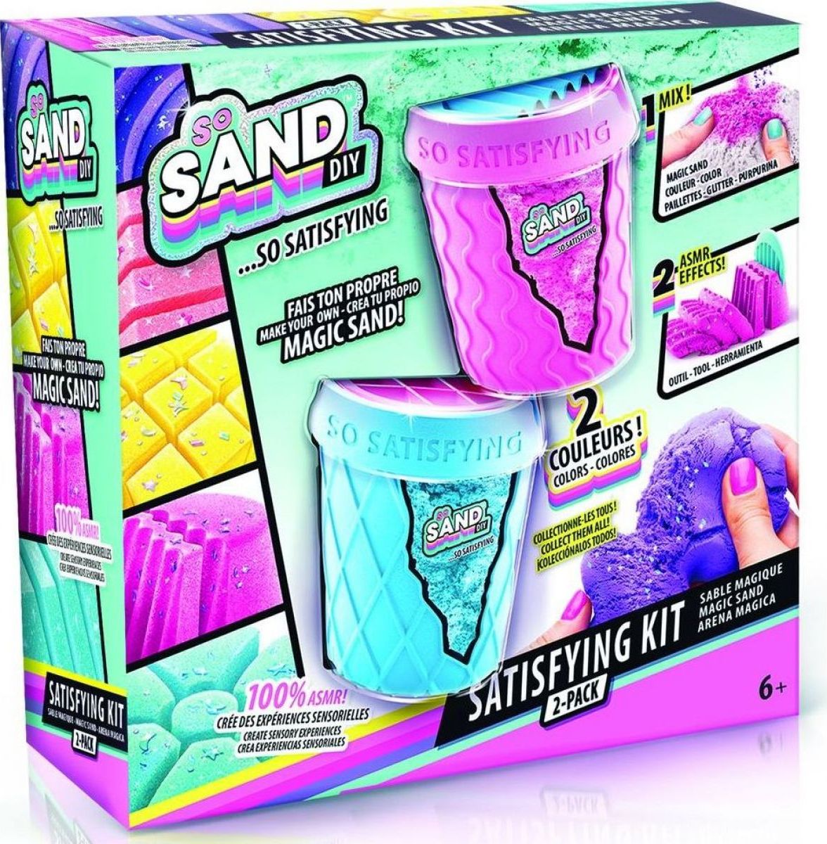 So Sand kouzelný písek 2pack fialový s modrým - obrázek 1
