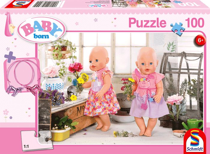 Schmidt Puzzle Baby Born: Květinářství 100 dílků + dárek - obrázek 1