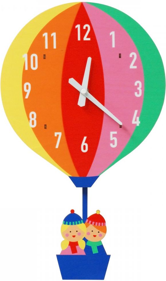 Rex London Dětské nástěnné hodiny ve tvaru horkovzdušného balónu 28465 - obrázek 1