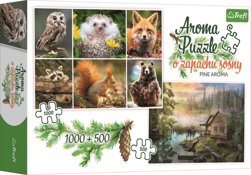 Trefl Vonící puzzle Vůně lesa 1000 + 500 dílků - obrázek 1